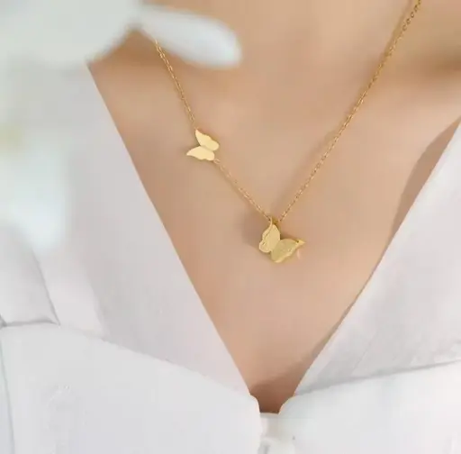 Anti Tarnish Gold Plated Butterfly Pendant