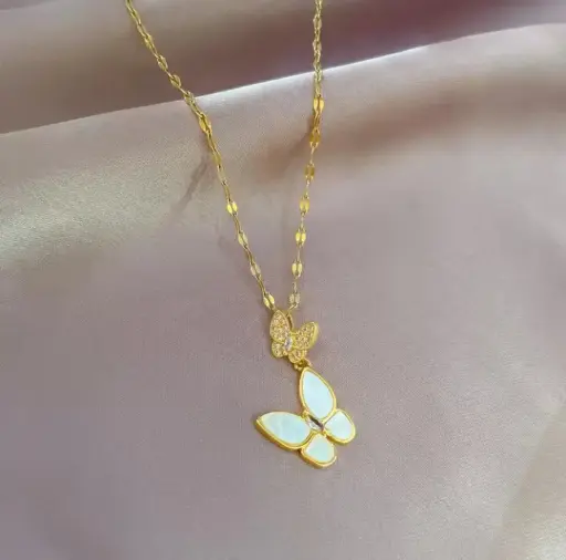Anti Tarnish Gold Plated Butterfly Pendant 